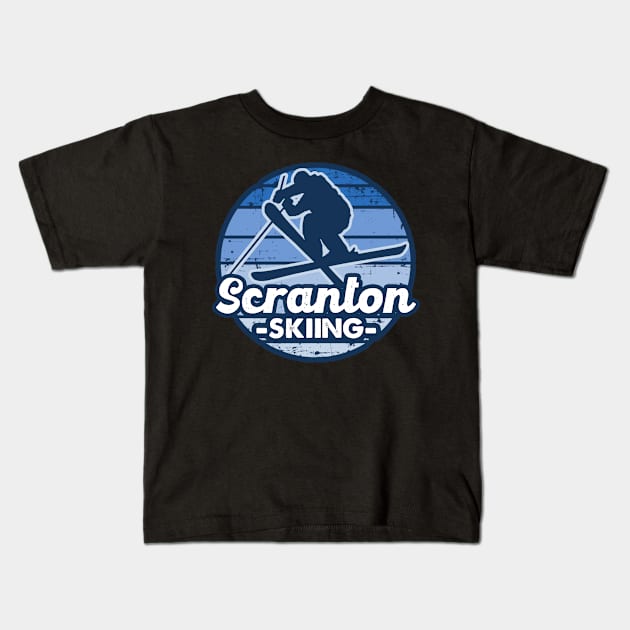 Scranton skiing Kids T-Shirt by SerenityByAlex